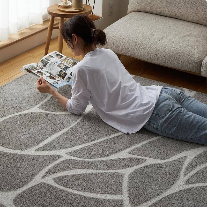 ラグ カーペット ウレタン入り ウレタン 190×240 3帖 3畳 レトロ 北欧 手洗いOK お洒落 北欧柄 ナチュラル 滑り止め 折りたたみ おしゃれ ホット 対応 床暖房対応 コンパクト収納 モダン グレー