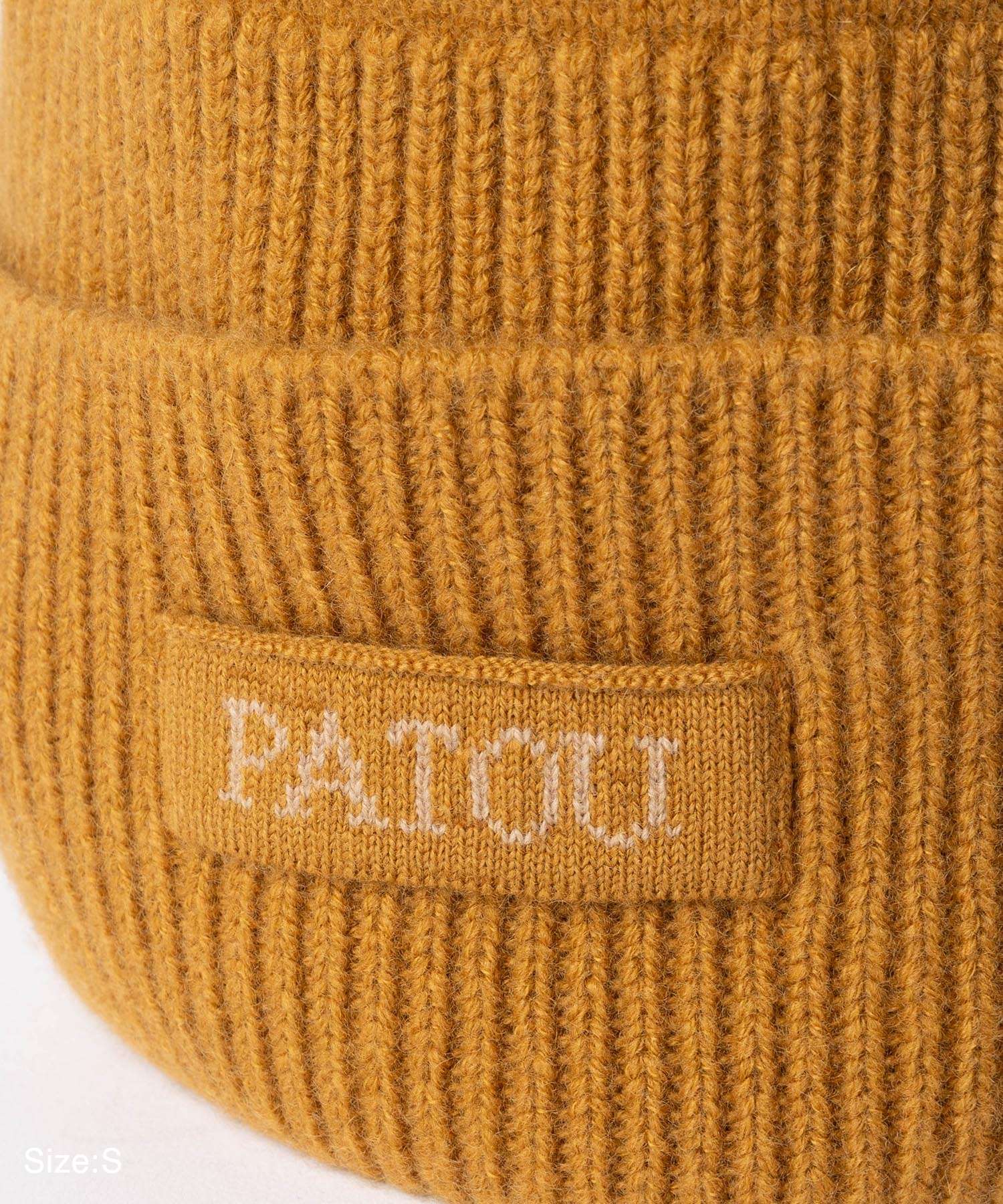 パトゥ PATOU WOOL CASHMERE BEANIE ウール カシミア ビーニー AC0788041 ニット帽 ロゴ レディース 帽子