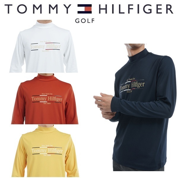 トミーヒルフィガー ゴルフ メンズ フロントロゴ 長袖モックネックシャツ TOMMY HILFIGER GOLF THMA465 秋冬モデル お誕生日祝い お祝い 記念品 お父さん 父の日 彼氏 男性 30代 40代 50代 60代  還暦祝い 敬老の日 人気プレゼント プレゼント