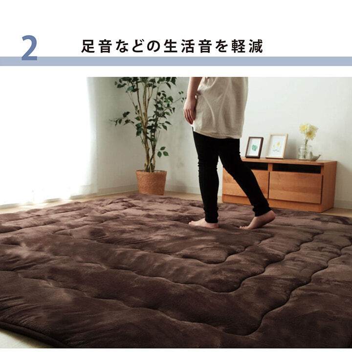 こたつ敷き布団 ラグ 正方形 幅広ラグ 約220×220cm こたつ敷布団 こたつ敷きマット コタツ敷布団 こたつマット 冬用敷物 こたつ用敷布団 敷き布団単品 こたつ用品 あったか リビング 和室 敷きふとん 冬物 暖房用品 寝具 寝室用品 インテリア