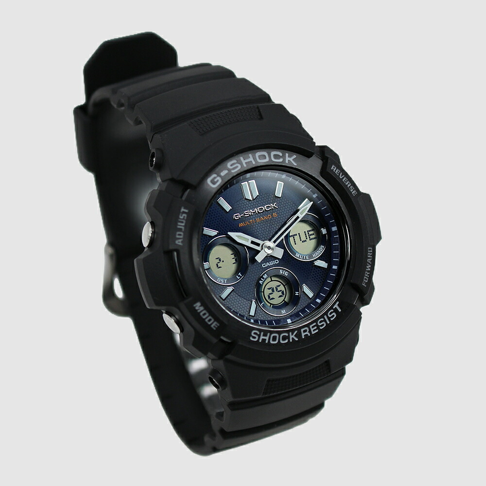 【レビューで延長保証 11年】カシオ CASIO G-SHOCK G-ショック 電波ソーラー AWG-M100SB-2A ANALOG-DIGITAL M100 SERIES ネイビー ブラック メンズ デジタル 腕時計 ギフト プレゼント【海外正規品】送料無料