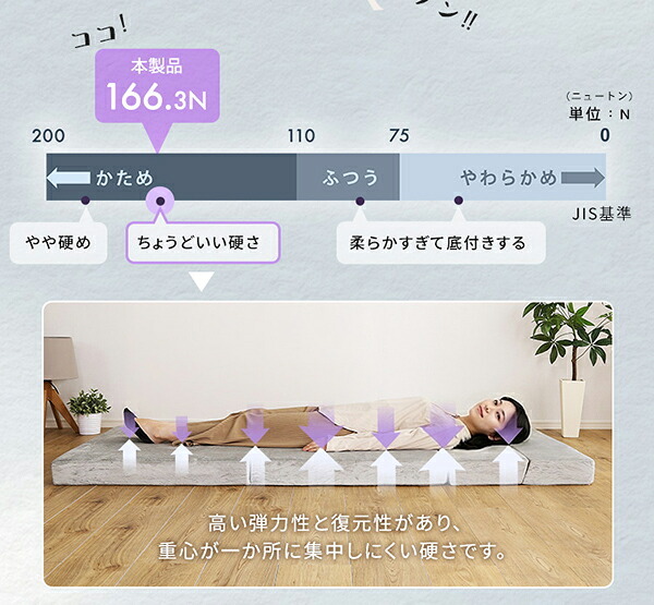 ベッド 寝具 4Way折りたたみソファマットレス Tatin-タタン- SH-07-SSM--BR ブラウン シングル ホームテイスト 折りたたみソファマットレス 高反発ウレタン 反発力 ロール梱包 厚さ10cm 日本製 4way