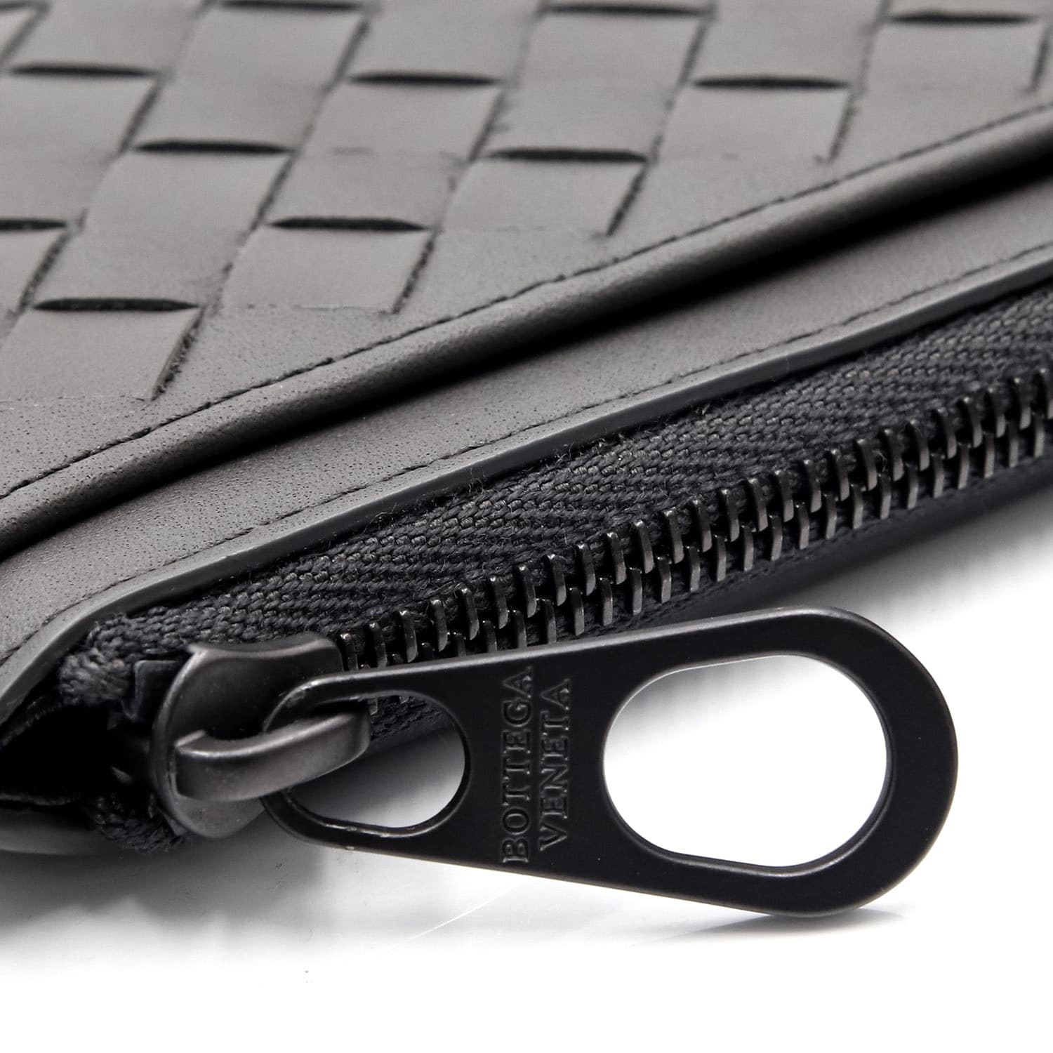 ボッテガヴェネタ BOTTEGA VENETA コインケース 小銭入れ カードケース フラグメントケース イントレチャート メンズ グレー 本革 レザー 薄型 ミニ財布 ファスナー 566430 V47W1 1428 カード5枚