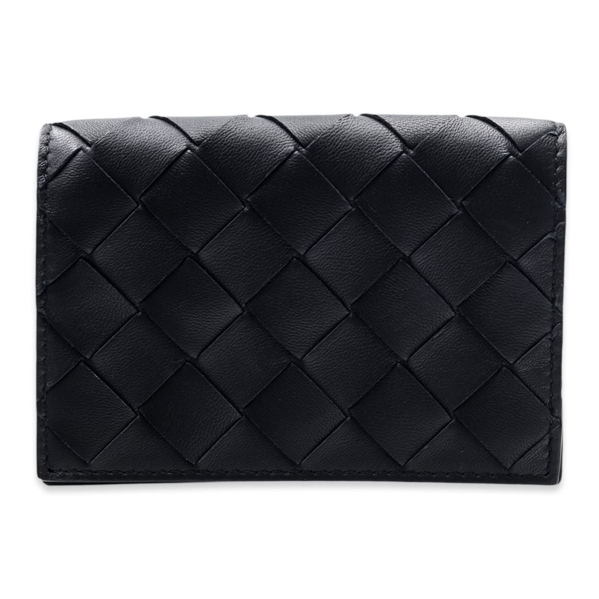 ボッテガヴェネタ BOTTEGA VENETA カードケース 名刺入れ メンズ レディース イントレチャート 本革 レザー ブラック 黒 スナップボタン ビジネスカードケース 667141 V3UH2 8425