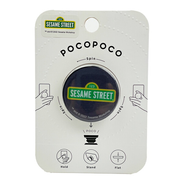 セサミストリート POCOPOCO ロゴ スマホグリップ スマホ用品