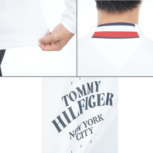 トミーヒルフィガー ゴルフ メンズ ワッフル 長袖モックシャツ TOMMY HILFIGER THMA655 2026年秋冬モデル お誕生日祝い お祝い 記念品 お父さん 父の日 彼氏 男性 30代 40代 50代 60代  還暦祝い 敬老の日 人気プレゼント プレゼント