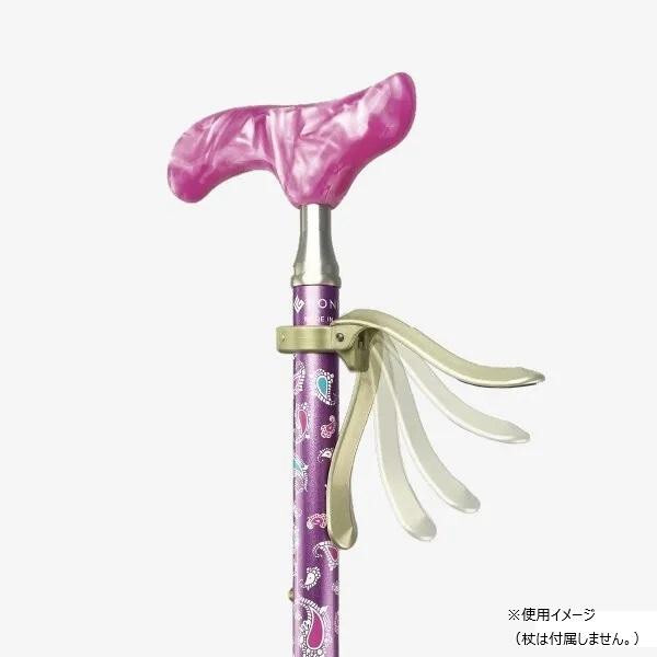 杖用フック シナノ フラミンゴの羽 ステッキ用 杖ホルダー 滑り止め 転倒防止 杖立て 介護用品 杖アクセサリー 日本製 18mm 20mm 対応