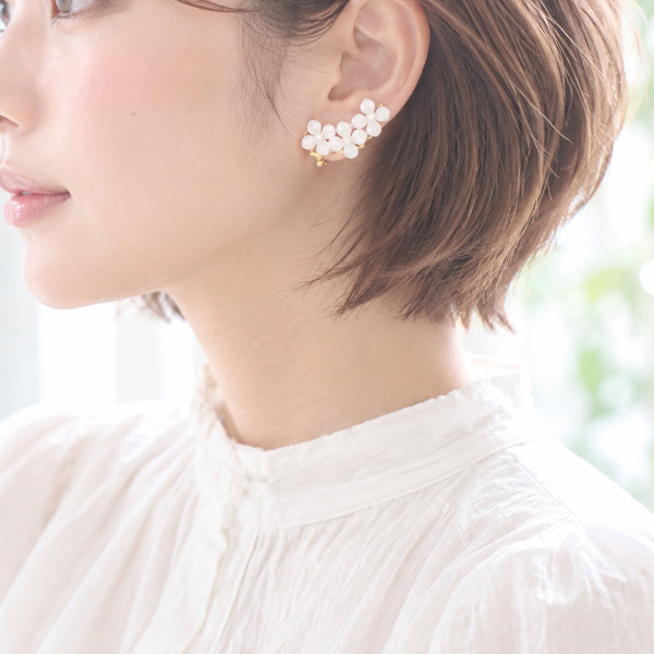 【片耳販売】 紫陽花イヤークリップ（クリップ式イヤリング）【日本製】    