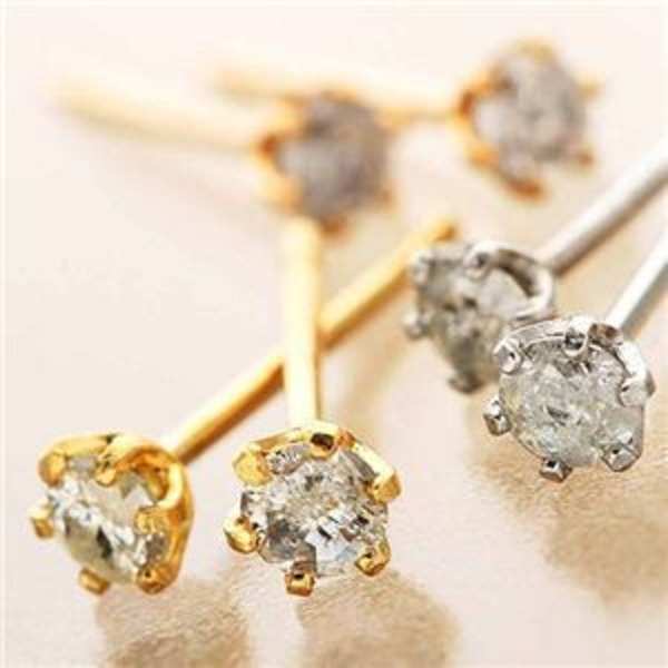 K18 ダイヤモンドピアス 0.1ct ゴールド ピアス 18金 ダイヤピアス レディース シンプル 一粒ピアス 両耳用 ジュエリー アクセサリー ギフト プレゼント