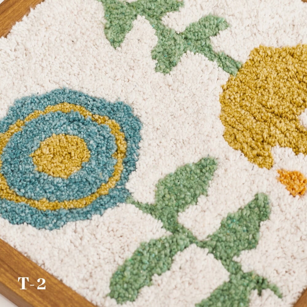 ファブリックパネル KUKKA クッカ 約25×25cm 北欧 タフト タフティング 壁掛け アートパネル 花柄 ハンドメイド
