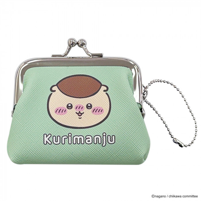 【1月20日入荷分予約受付中】 ちいかわ ミニがま口 コインケース くりまんじゅう グリーン キャラクター グッズ 小銭入れ 小物入れ ポーチ キーホルダー ボールチェーン付き かわいい おしゃれ プレゼント ギフト