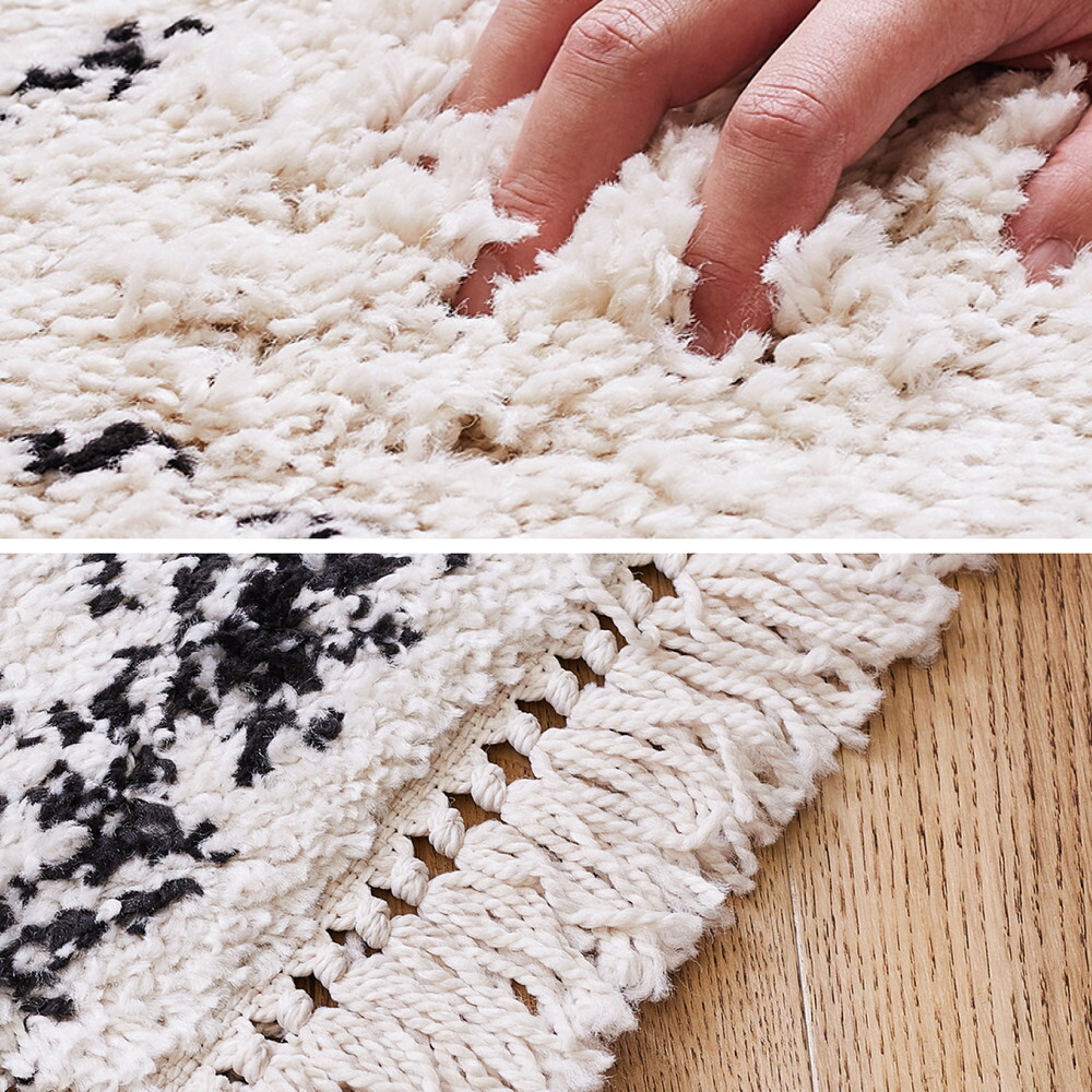 ラグ カーペット ウィルトンマット BOHO 約40×60cm ベニワレン風 モロッコ風 モロッカン 玄関マット インテリアマット ふかふか シャギー ベルギー製 新生活