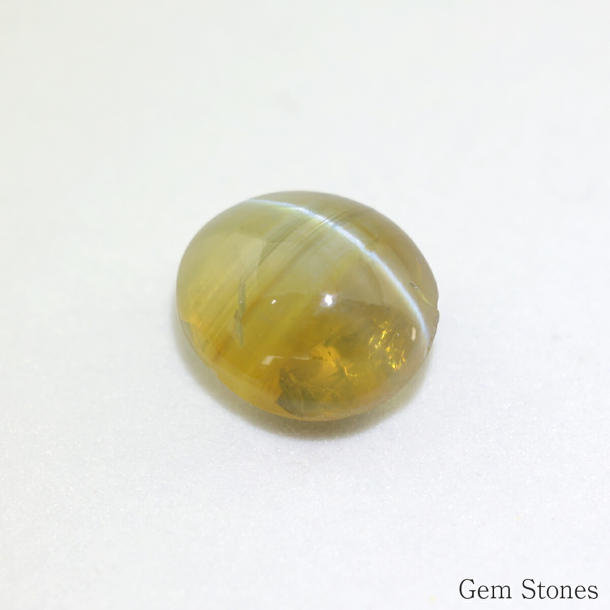 クリソベリルキャッツアイ 3.386ct ルース 宝石 裸石 クリソベリル ブラウン イエロー キャッツ ネコ ジュエリー オリジナル 制作 コレクション 誕生石 10月 記念 お守り 誕生日