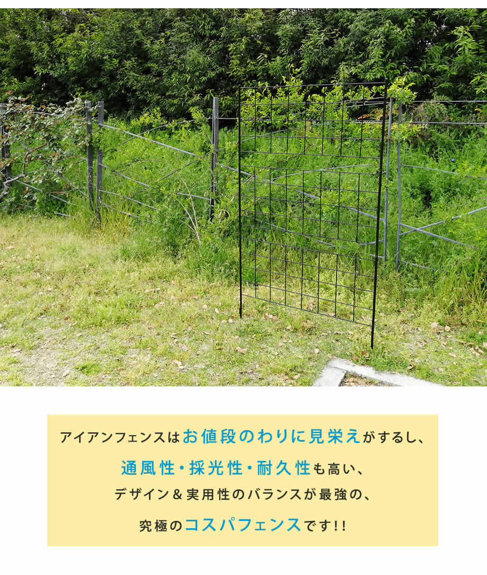 ガーデン エクステリア アイアンフェンス 高さ176 「グラフ」 1枚 送料無料 フェンス アイアン ガーデニング 枠 柵 仕切り 目隠し 境目 クラシカル アンティーク 格子 ベランダ つる 薔薇 バラ 朝顔 園芸 ラティス つるバラ 庭誘引 屋外