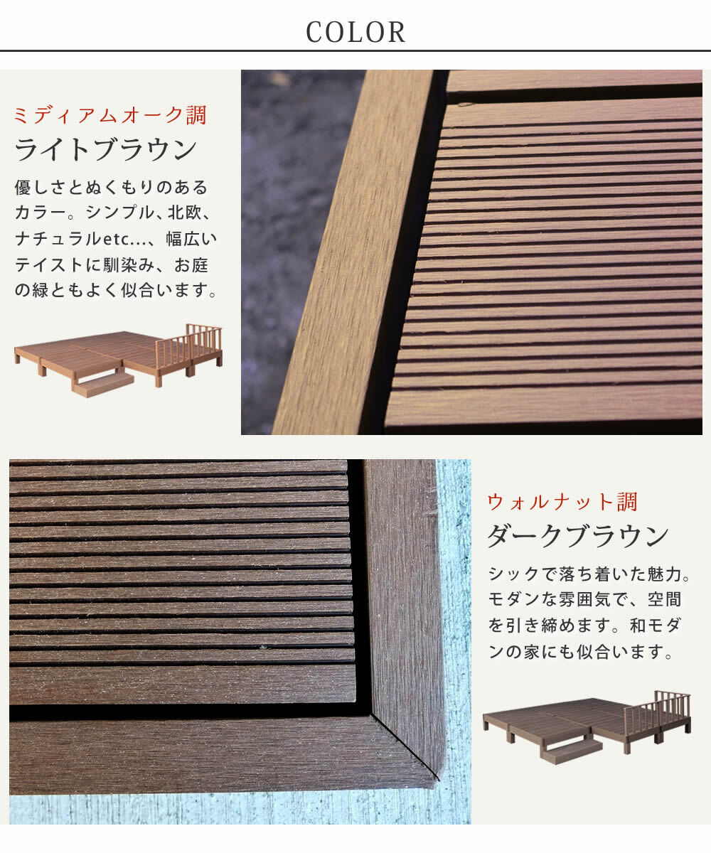 フェンス 人工木ウッドデッキ ecofeel エコフィール 8台 ステップ・フェンスセット PWDE-8P-SFSET 樹脂製 縁台 縁側 DIY キット テラス ウッドパネル 腐らない 屋外 新築 外構 ベランダ 本格的 おしゃれ 簡単組立 ガーデン
