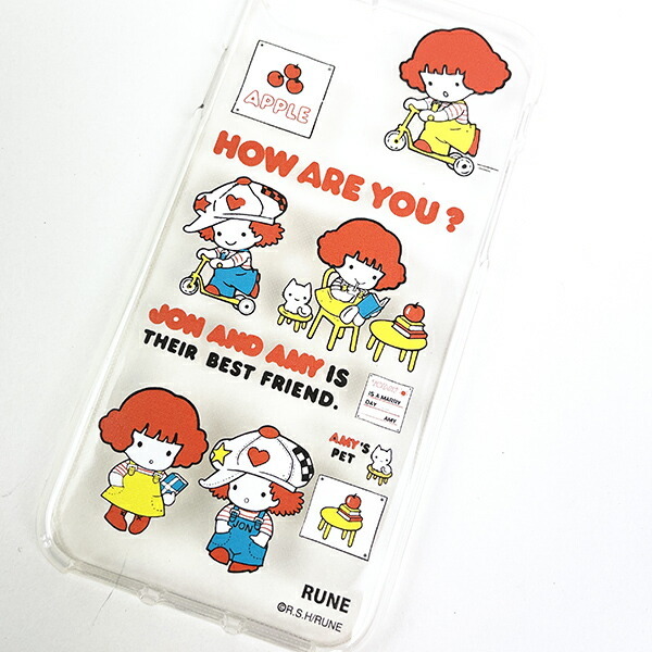 内藤ルネ クリアケース JON＆AMY iPhoneSE(第2世代)8/7/6s/6 スマホ用品 Rune