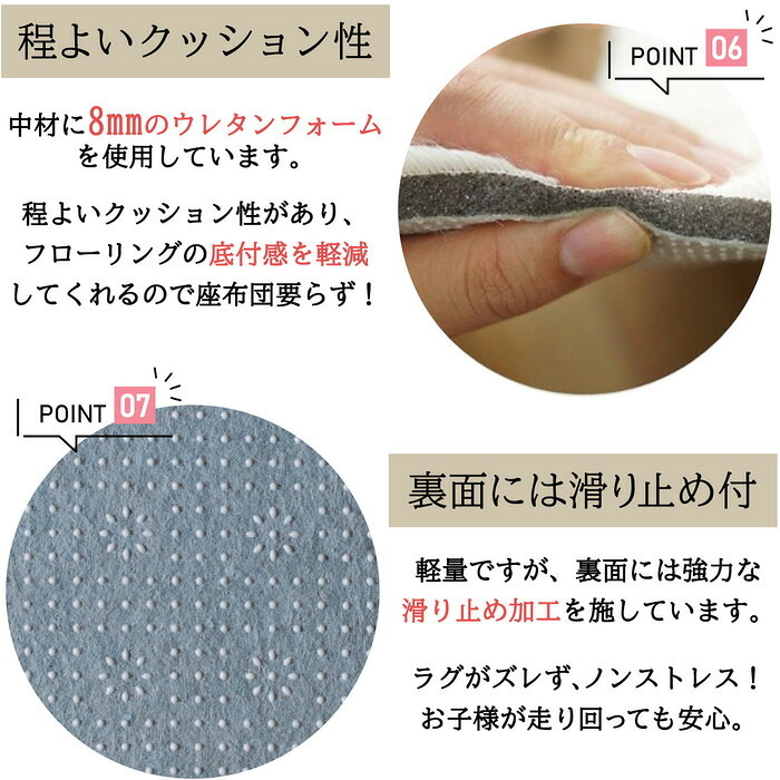 ラグ カーペット シャギー 円形 95cm 小さめ おしゃれ 丸 丸型 洗える マット リビング ふわふわ 毛足長い かわいい 抗菌 消臭 洗濯機で洗える 滑り止め付き オールシーズン 床暖房対応 ウレタン入り 新生活