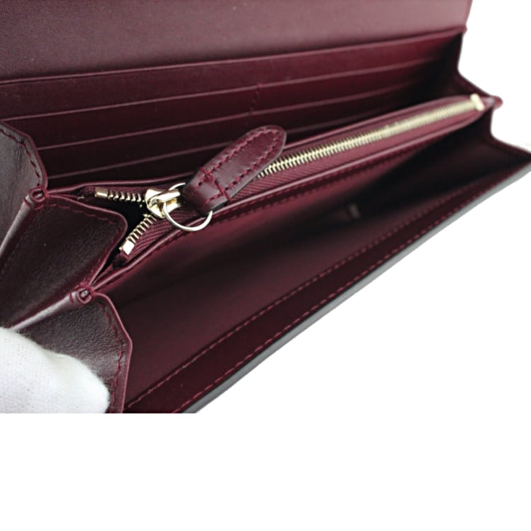 【希少モデル】グッチ GUCCI 財布 レディース 長財布 フラップ長財布 グッチシマ ボルドー 847210 ブランド ギフト プレゼント【送料無料】