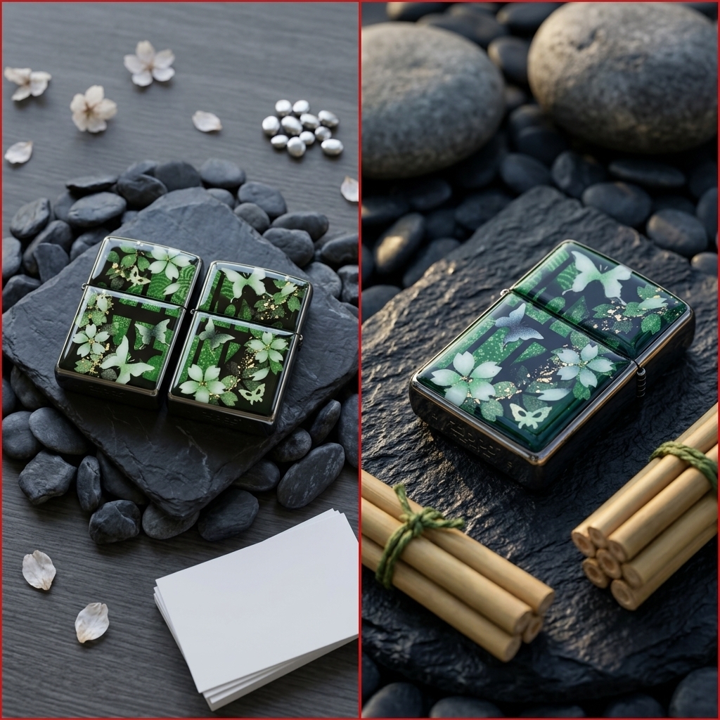 ペアzippoケース「蹴」ライター ジッポ 和柄 伝統 職人 手作り 送料無料 名入れ 桜 さくら 手作り ハンドメイド 記念日 誕生日 プレゼント ギフト