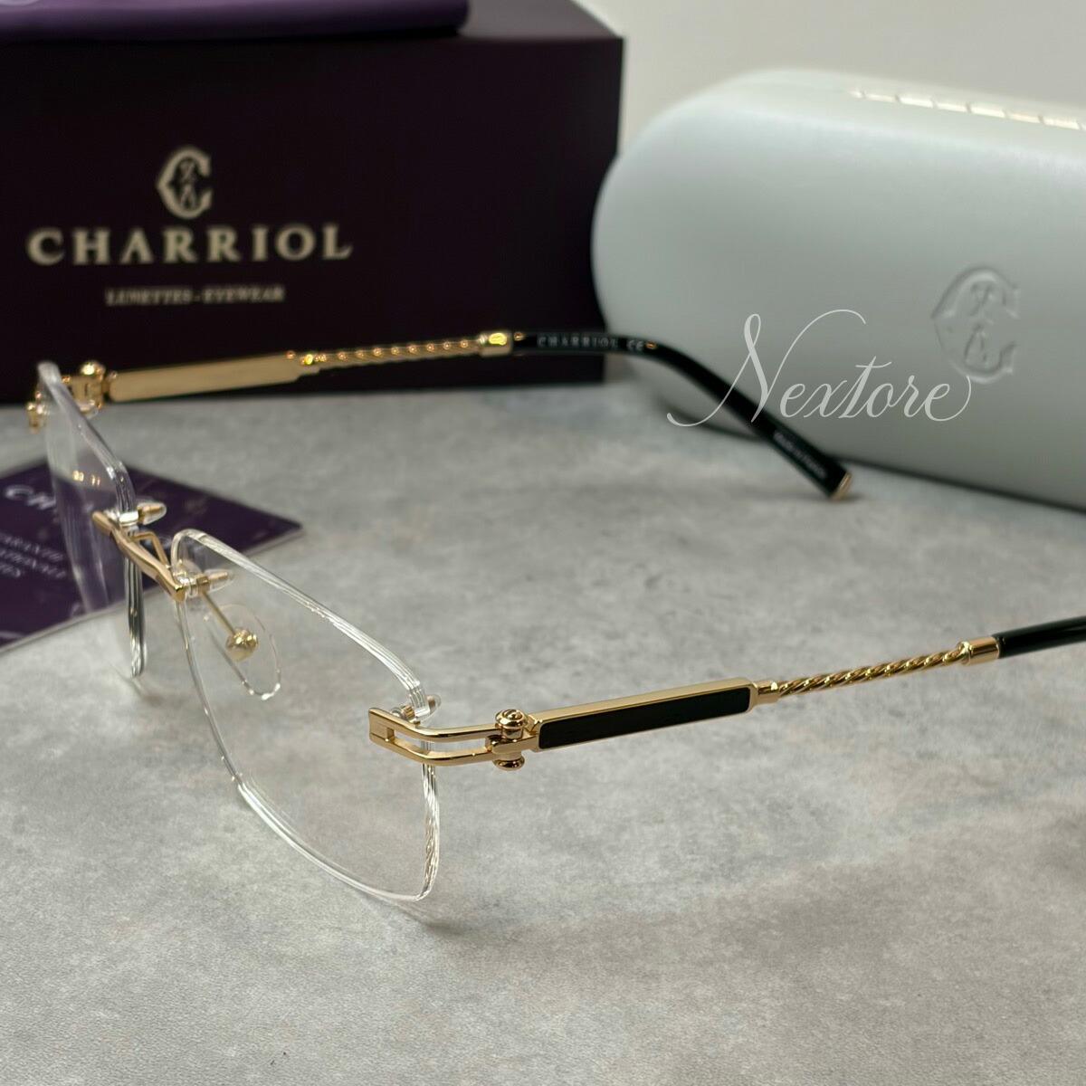 【並行輸入品】【正規品・新品】CHARRIOL シャリオール PC75115 C03 フランス製 リムレス サングラス メガネ 眼鏡 メンズ レディース 伊達メガネ ビジネス 普段使い おしゃれ プレゼント ギフト クリスマス 送料無料