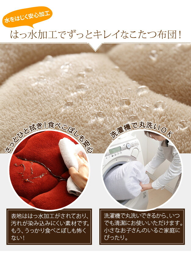 こたつ布団 長方形 省スペース はっ水リバーシブル省スペースこたつ布団-モルフ 90x60cmこたつ用(200x170cm) 撥水 洗える 保温 掛け布団 かけふとん コタツ 炬燵 こたつぶとん シンプル カジュアル テレワーク リモートワーク 冬用