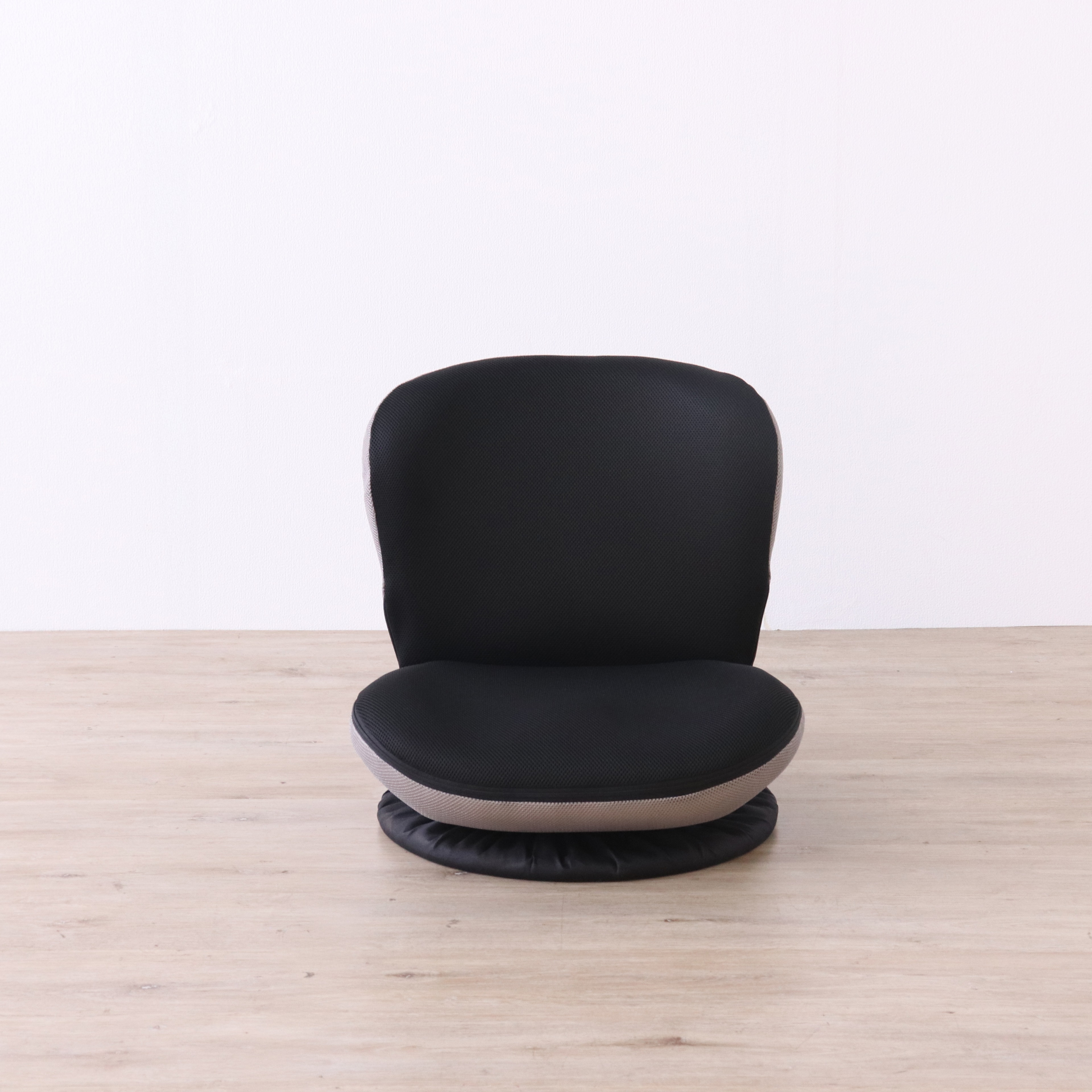 高座椅子 カム 回転式 リクライニング 完成品 360度回転 ブラック・ベージュ W52×D58~92×H52cm座面高15cm 座椅子 リクライニングチェア パーソナルチェア 肘付き ブラック ベージュ おしゃれ
