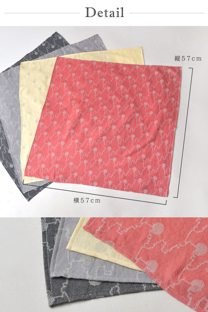 【niki* ニキ】播州織 oshiro バンダナ (624-051)レディース 正方形 大判 コットン 綿100 スカーフ ハンカチ ヘアアクセサリー リボン ターバン ランチバッグ 巾着 ナチュラル おしゃれ ギフト プレゼント 30代 40代 50代 60代 姫路城 伝統工芸 日本製