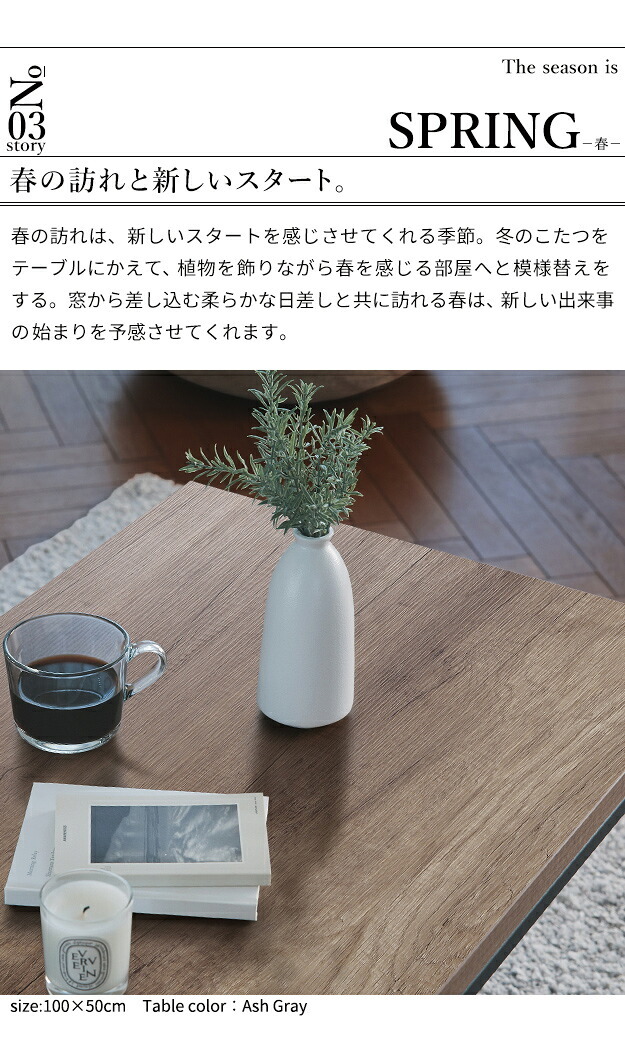 古材風アイアンこたつテーブル-ブルック ロータイプ 100x50cm SAI 彩 長方形 ブルックリン おしゃれ こたつ単品 コタツ 炬燵 フラットヒーター ローテーブル 天然木 ヴィンテージ スタイリッシュ カフェ風 レトロ 鉄 省ペース 省エネ 机