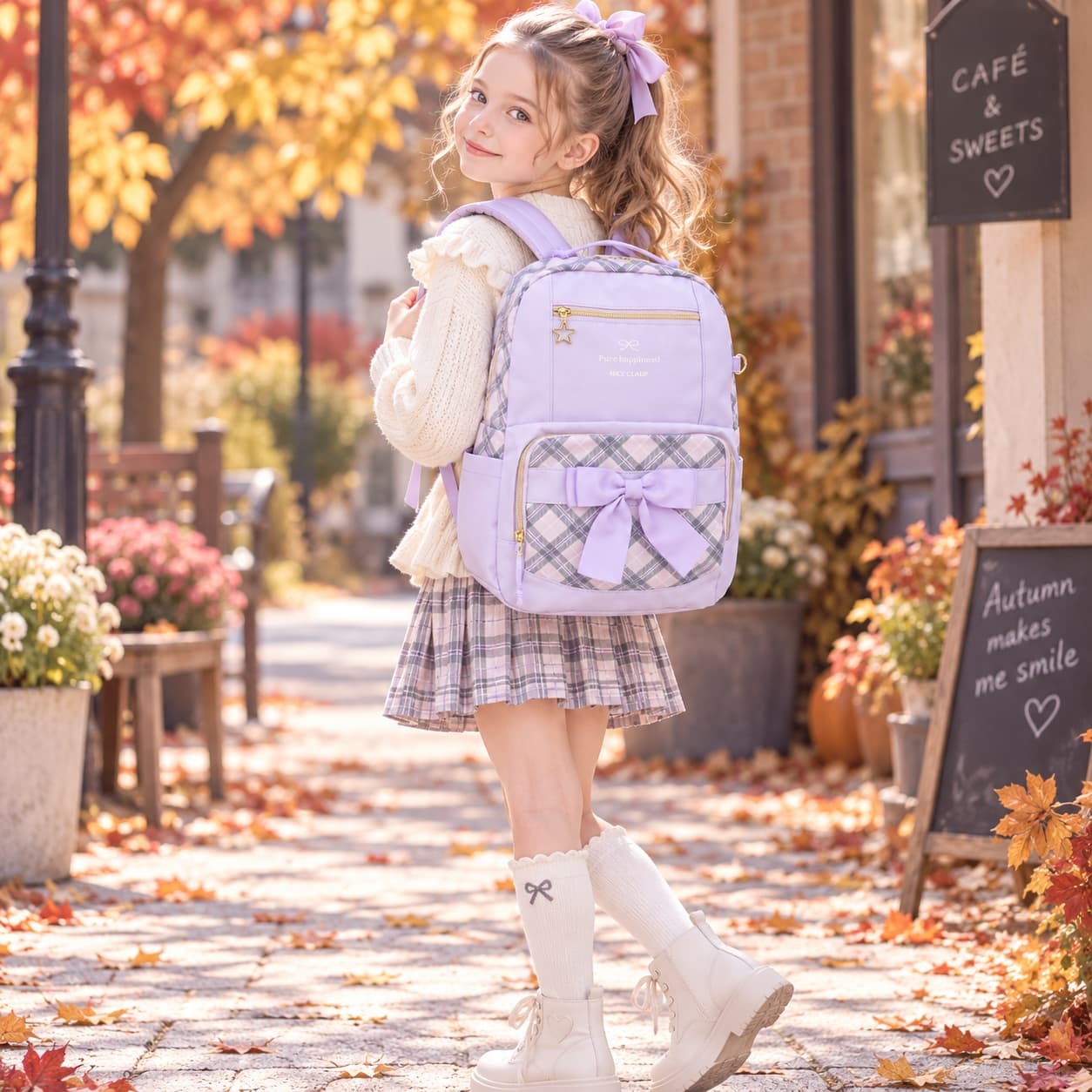 NICECLAUP イリス デイパック 15L リュックサック 大容量 かばん カバン 鞄 バッグ 普段使い 使いやすい キッズ 女の子 ギフト プレゼント ブラック nc424