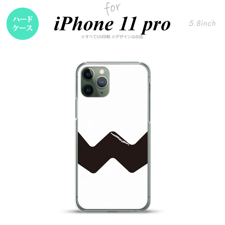 iPhone11Pro iPhone11 Pro スマホケース ハードケース ギザギザ 白 黒 メンズ レディース nk-i11p-193