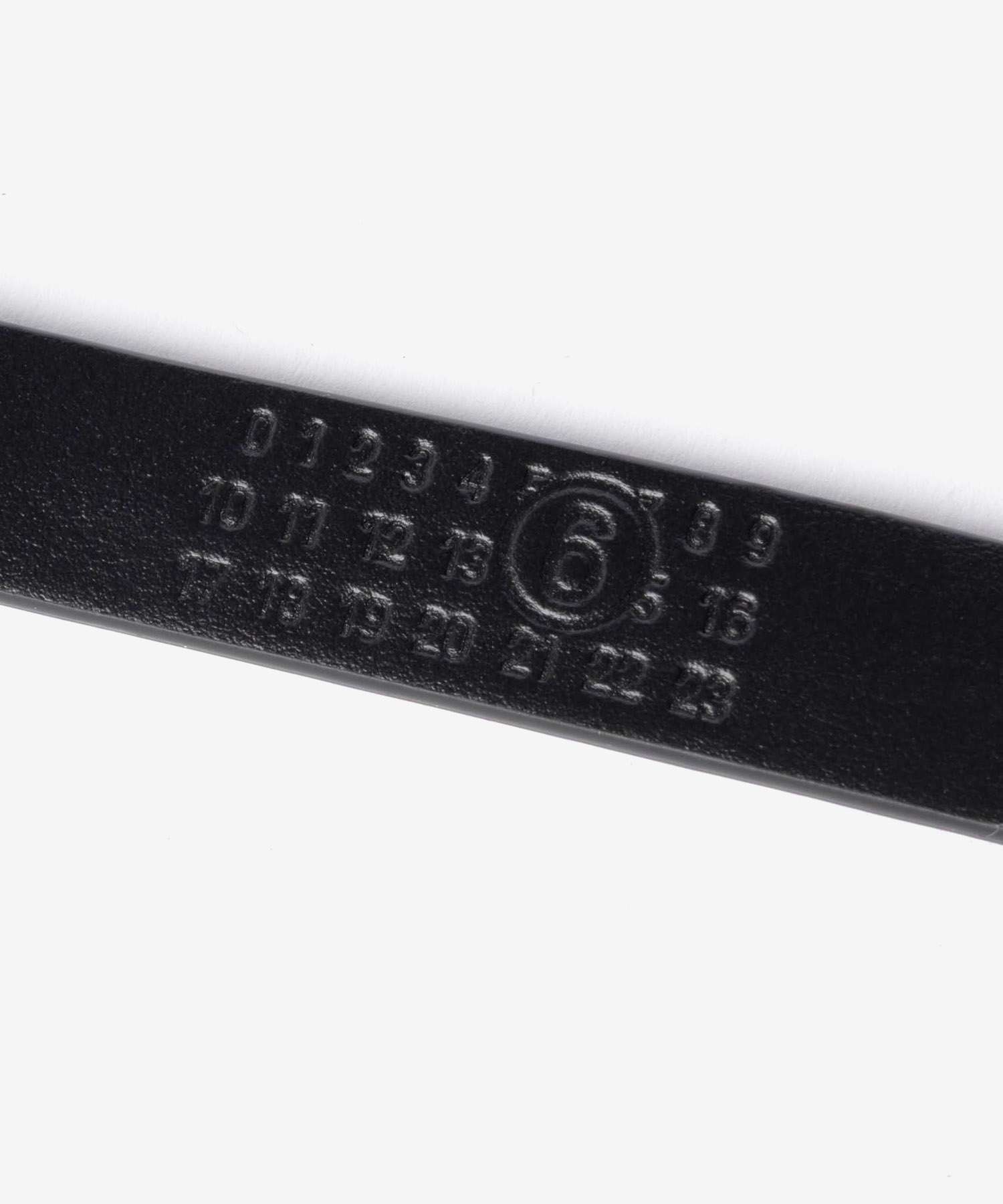 エムエム6 MM6 NUMERIC BELT MINI ミニ ニューメリック カーフスキン ベルト SA5TP0011 P9441 レディース ファッション小物 ブラック