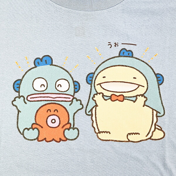 サンリオ ハンギョドン × なんでもいきもの Tシャツ(M) ライトブル＾ アパレル Sanrio 送料込み