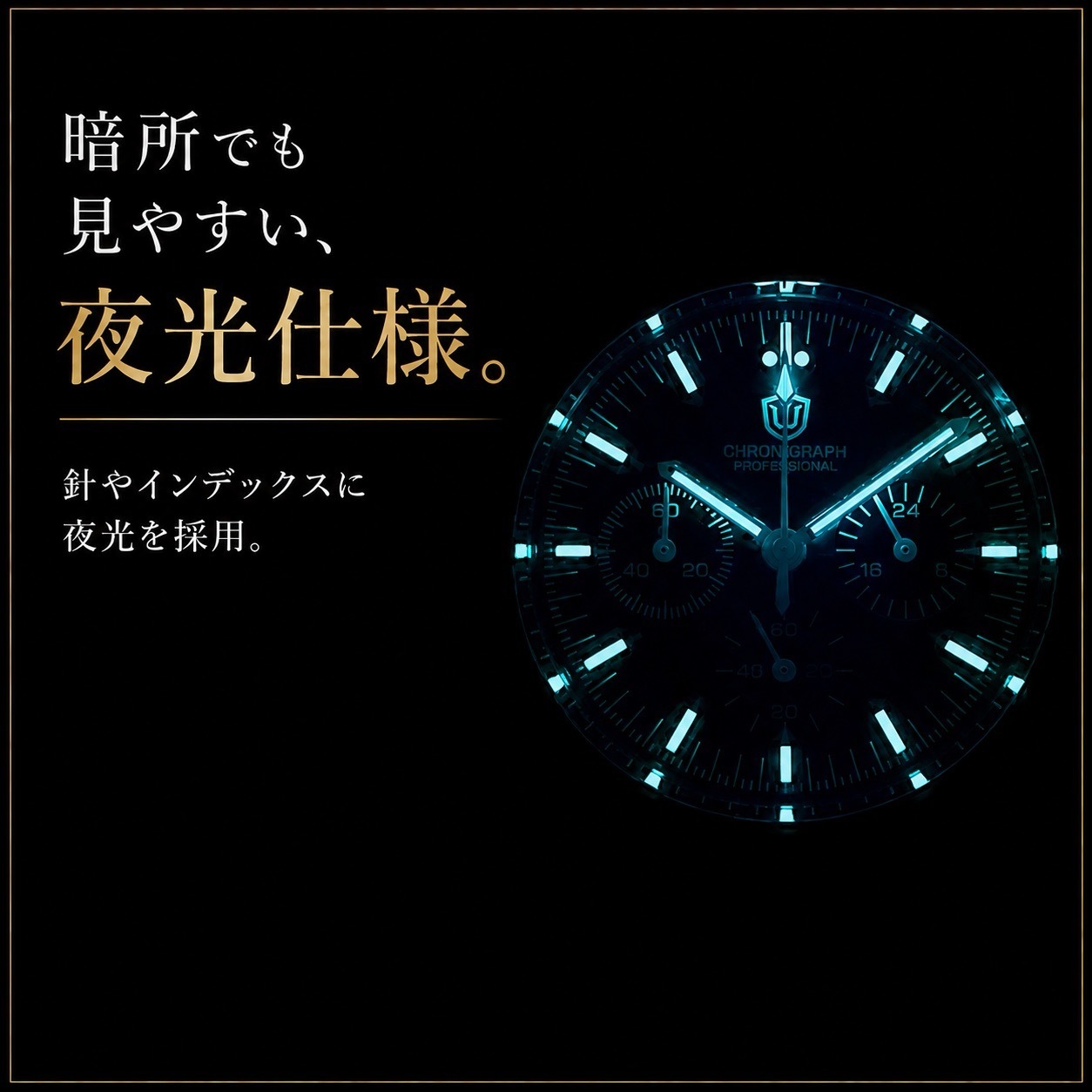 腕時計 メンズ 40代 50代 クロノグラフ オマージュウォッチ クォーツ メカクォーツ 40mm WATCHDIVES WD1860