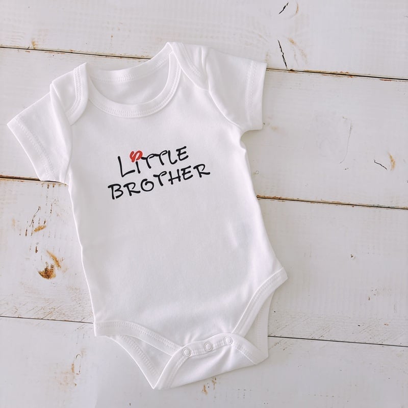 【2枚セット】2人目の出産祝いに DIS リンクコーデ Tシャツ ロンパース 半袖 兄弟 姉妹 お揃い ベビー キッズ 出産祝い ギフト プレゼント おそろいコーデ
