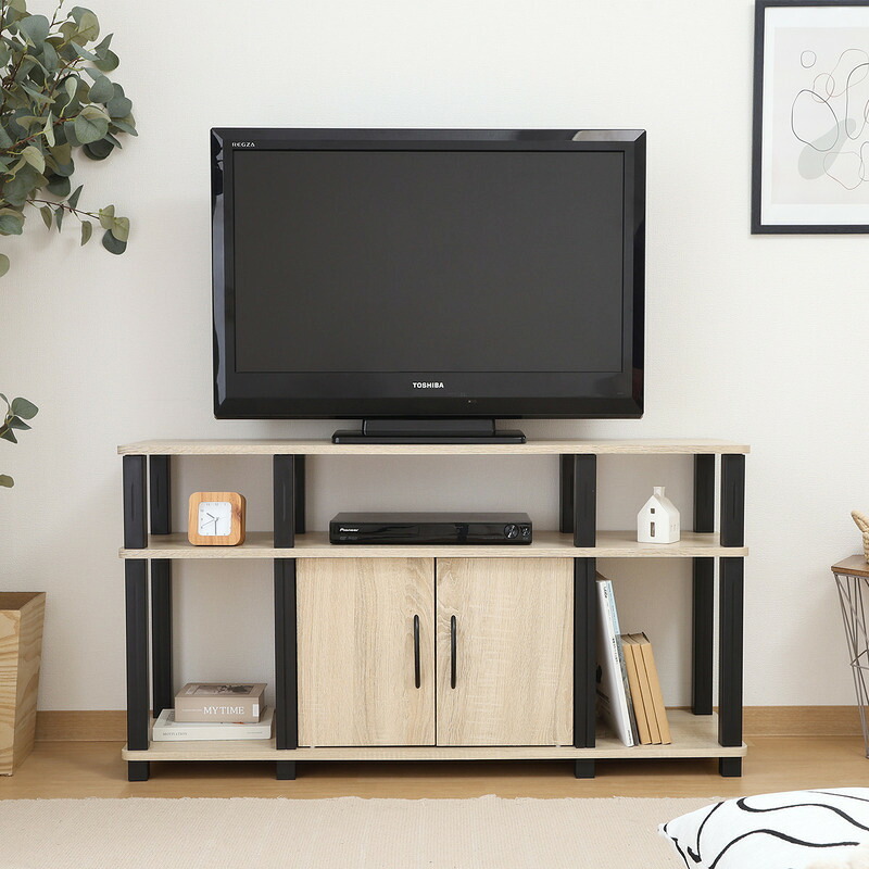 フィット ハイTVラック オーク オーク・オーク ホワイト 2色展開 テレビ台 ローボード リビング収納 テレビボード おしゃれ シンプル 新生活 家具 インテリア 不二貿易