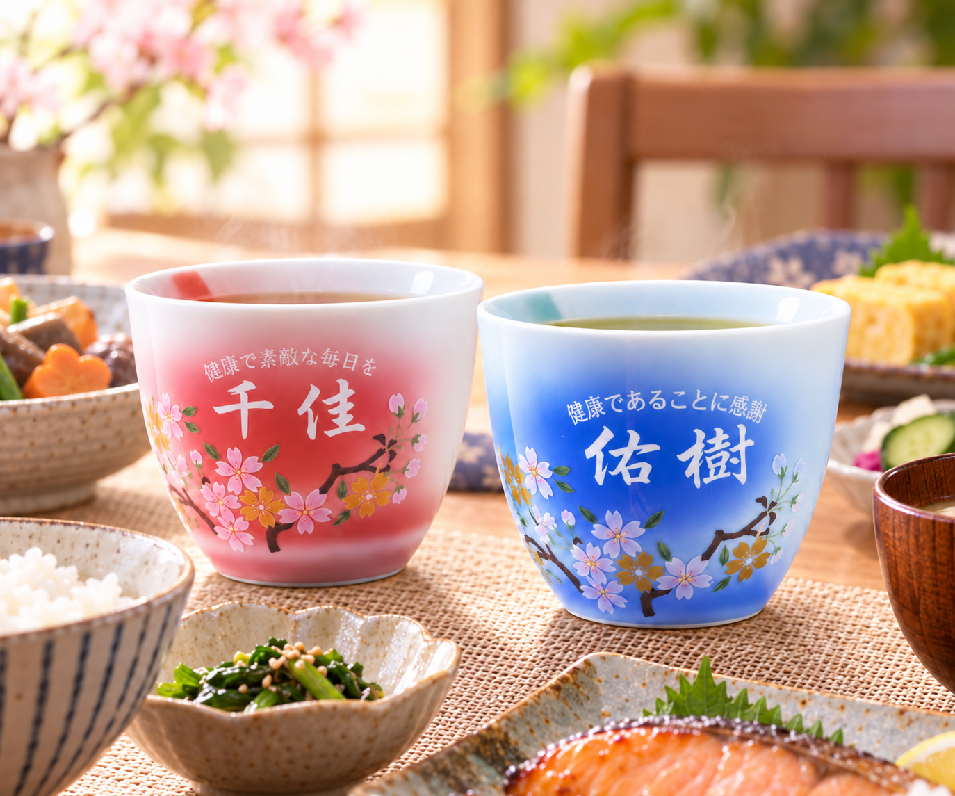 敬老の日 退職 有田焼 陶器 赤富士 白生地 ロックカップ 夫婦 ペアセット