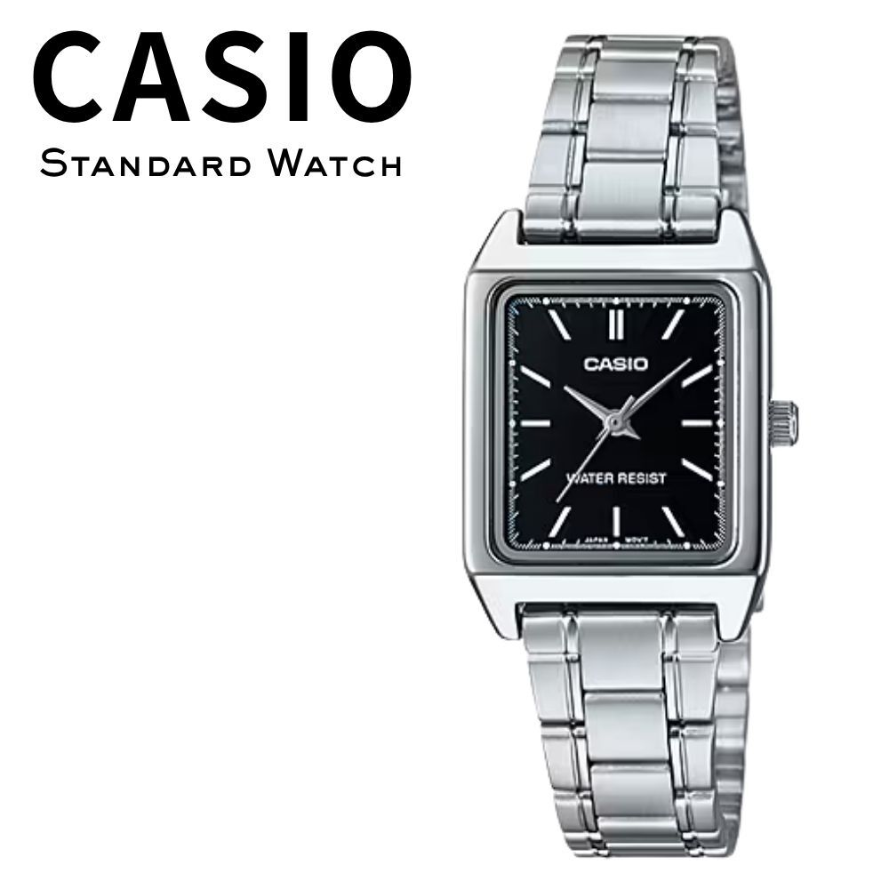 箱なし カシオ 腕時計 レディース ブラック シルバー スクエア 四角 アナログ 小さめ シンプル CASIO 海外モデル 逆輸入 女性 仕事 ビジネス プレゼント ギフト 成人 卒業 入学