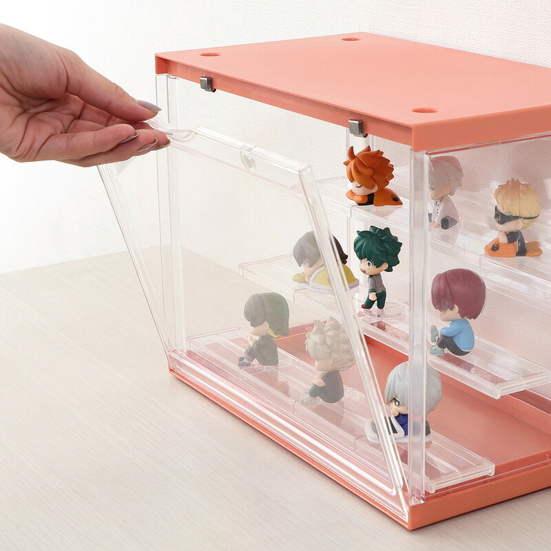 コレクションケース hina White Lily ホワイト・ピンク・イエロー・グリーン 4色展開 収納ラック オープンラック シェルフ 整理棚 収納家具 おしゃれ シンプル 新生活 インテリア 不二貿易