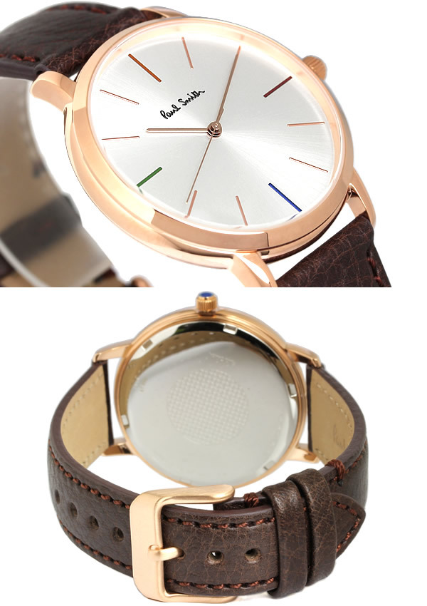 ポールスミス Paul Smith 腕時計 ペアウォッチ 牛革ベルト MA 41mm×37mm クオーツ 日本製ムーブメント 日常生活防水 シンプル 大人 P10053 P10101