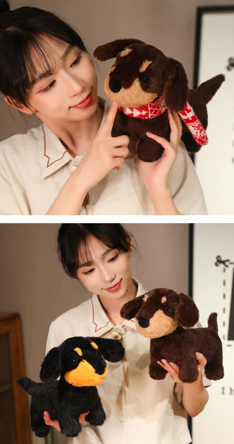 40CM ダックスフント いぬ 犬 ぬいぐるみ リアル 動物 アニマル ふわふわ かわいい 置物 インテリア 子供 おもちゃ ごっこ遊び 誕生日 プレゼント ギフト 癒し
