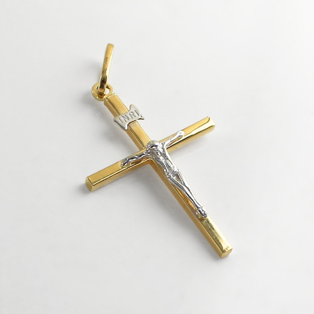 18金 ペンダントトップ ネックレス チャーム K18 18K クロス 十字架 キリスト レディース 母の日 お守りジュエリー ゴールド ツートーン 金 プレゼント ペンダントヘッド トップのみ プレゼント 女性 母 妻 誕生日 婚約 結婚記念日 ギフト 贈り物 ランキング お祝い クリスマスプレゼント