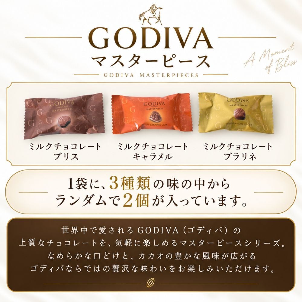ゴディバ マスタピース 詰め合わせ 2個入り 10袋セット thank youカード入り バレンタインカード バレンタイン メール便 チョコ チョコレート ギフト プチギフト お礼 お配り用 プレゼント 職場 退職 結婚式 お祝い 異動 食品