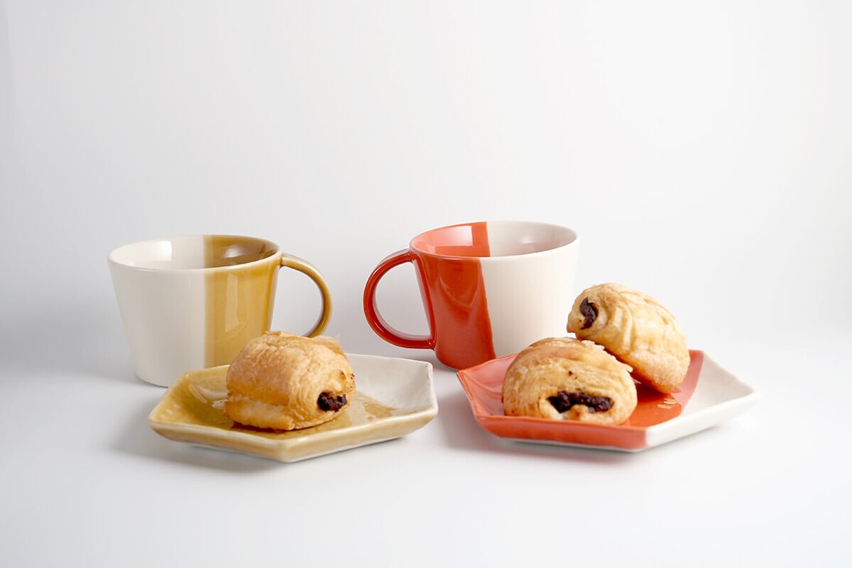マグカップ・取皿セット / true colors line / ギフトボックス＆熨斗付き / 瀬戸焼【送料無料（北海道・沖縄を除く）】