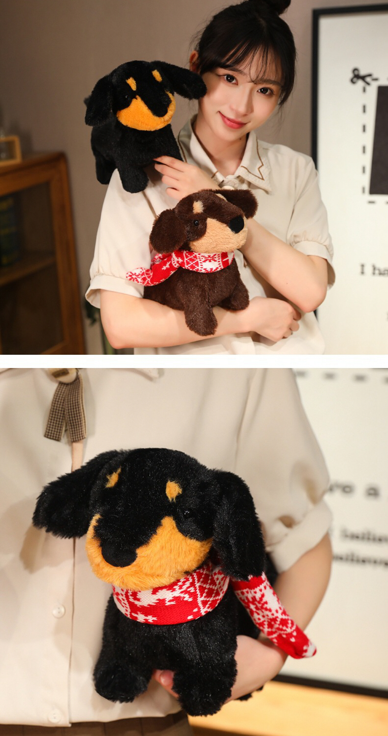 40CM ダックスフント いぬ 犬 ぬいぐるみ リアル 動物 アニマル ふわふわ かわいい 置物 インテリア 子供 おもちゃ ごっこ遊び 誕生日 プレゼント ギフト 癒し