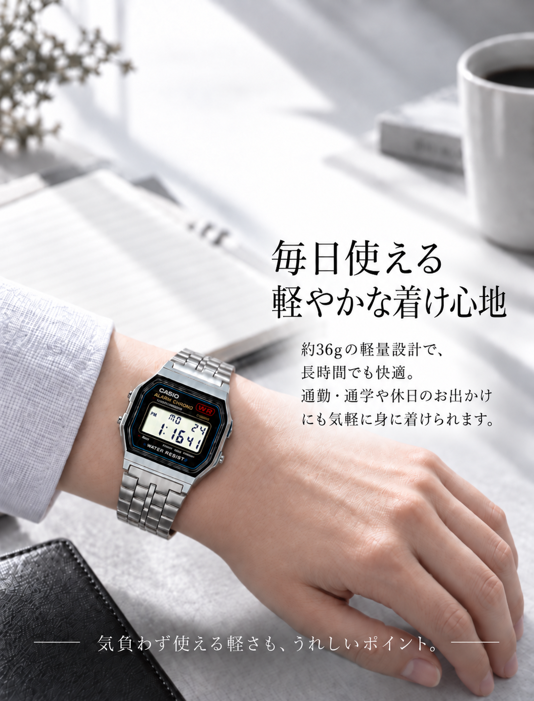 【ラッピング無料】CASIO カシオ Collection STANDARD A159WA-N1JH デジタル腕時計 ギフト 誕生日 プレゼント 男性 ガジェット 時計
