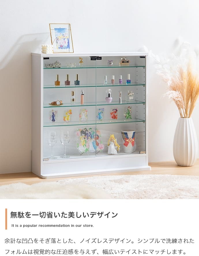 推し活 棚 推し活収納 コレクションケース 幅80cm×奥行34cm×高さ81.2cm コレクションラック コレクションボード フィギュア ケース ディスプレイラック ガラス 壁面収納 大型大人かわいいインテリア 新生活