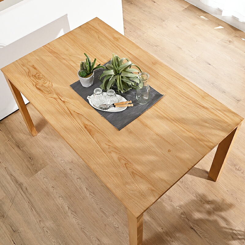 ダイニングテーブル 単品 130cm幅 木製 4人用 チーク無垢材 角型 コンパクト コーヒーテーブル 机 インテリア おしゃれ ナチュラル 天然木 北欧 カフェ 食卓 モダン 新生活