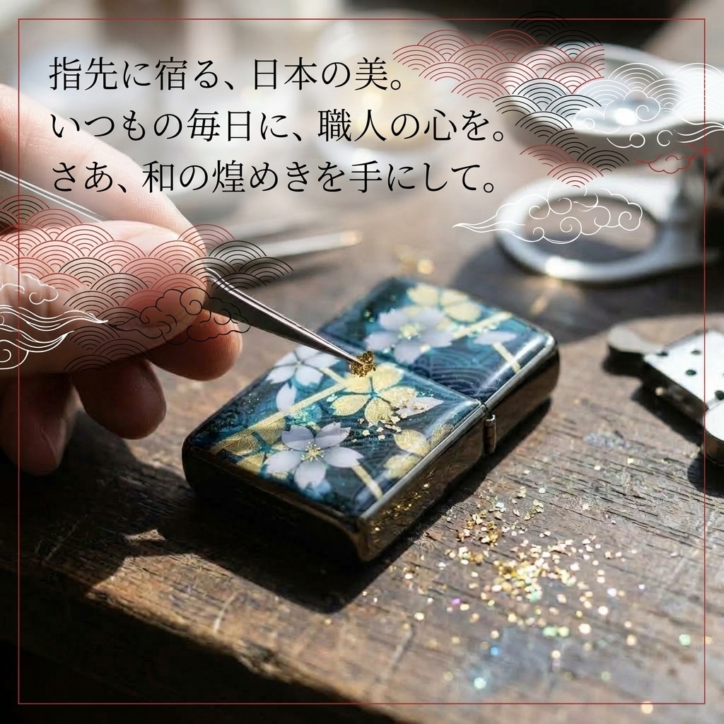 職人の手作り！和柄ペアzippo『帆』名入れ 送料無料 和風 桜 工芸 ハンドメイド ジッポ ライター 喫煙具 電子タバコ アイコス イルマ ギフト プレゼント