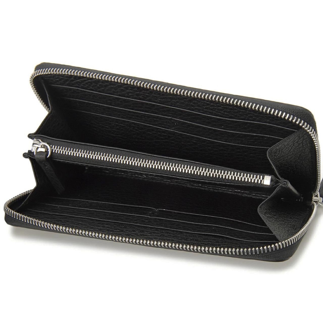 メゾン マルジェラ　Maison Margiela　ラウンドファスナー財布　S56UI0110 P4455 T8013　ブラック　レザー　ジップアラウンドウォレット