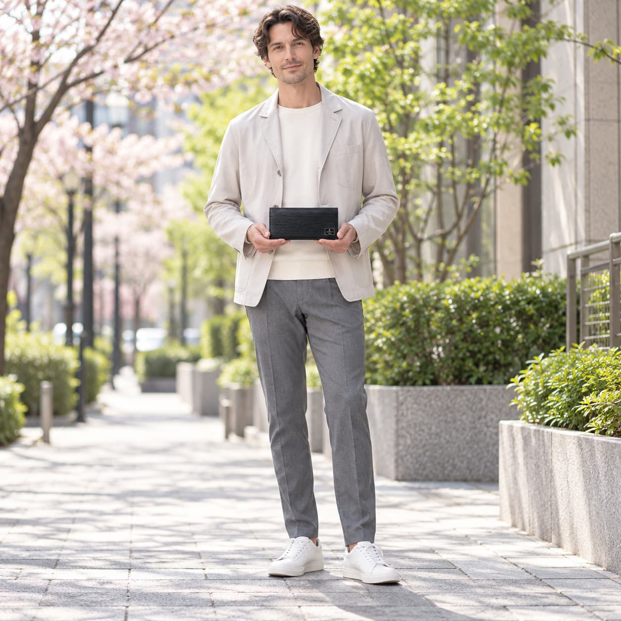 LANVINenBlue ランバンオンブルー ロングウォレット 財布 ウォレット アドニス 長財布  メンズ 普段使い 牛革 レザー